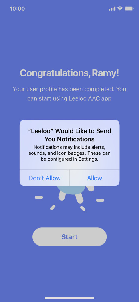 Leeloo AAC Enable notifications screenshot