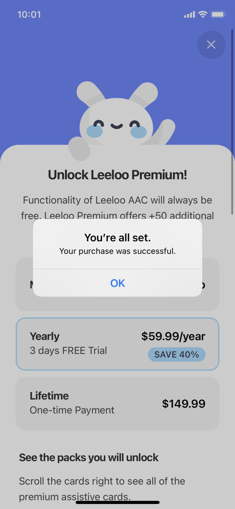 Leeloo AAC Upgrade complete screenshot