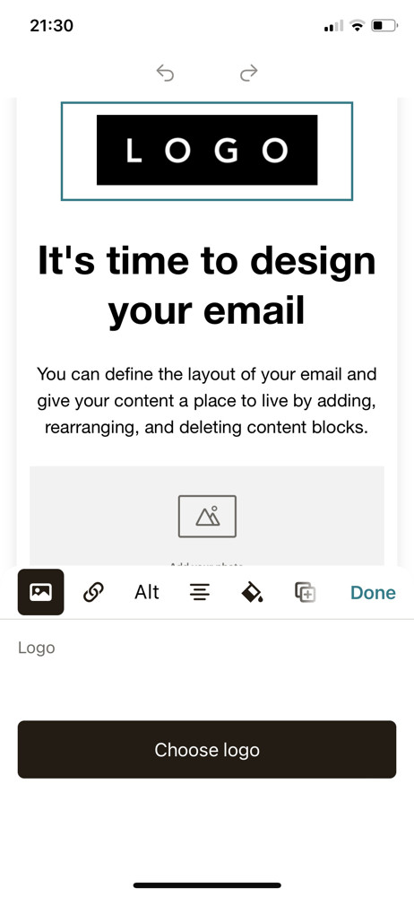 Mailchimp Editor screenshot