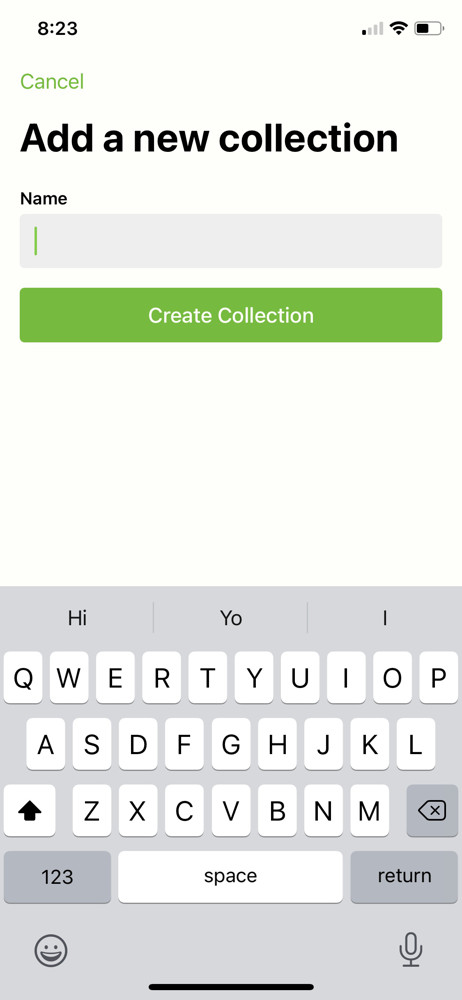 Mealime Create collection screenshot