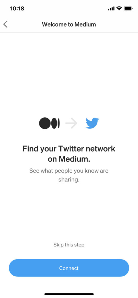 Medium Connect integration screenshot