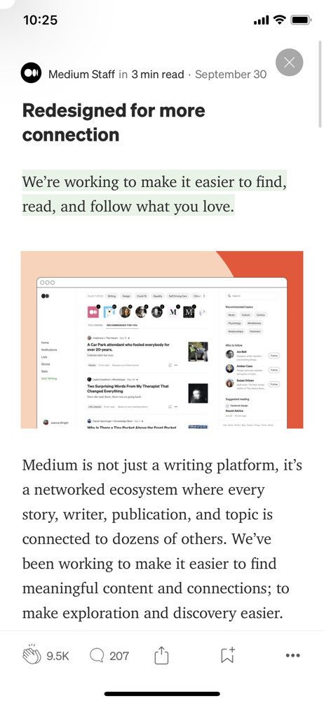 Medium Article screenshot