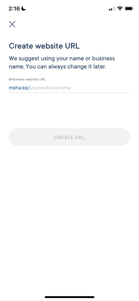 Milkshake Set URL screenshot