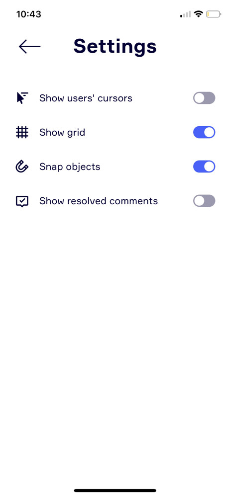Miro Board settings screenshot