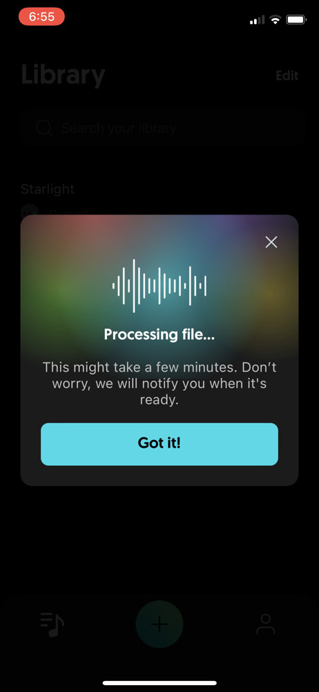 Moises Processing screenshot