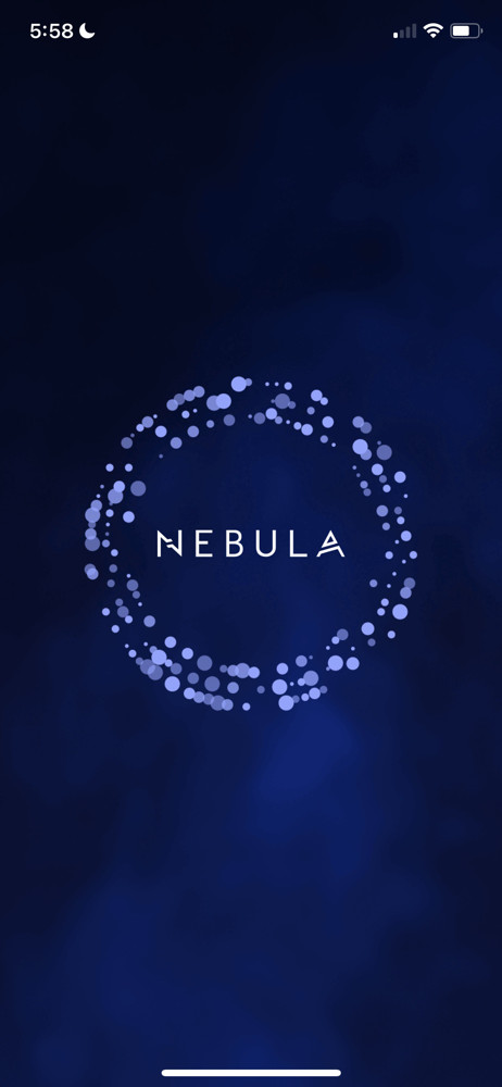 Nebula Splash screen screenshot
