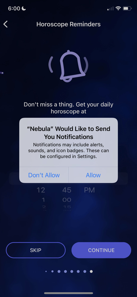 Nebula Enable notifications screenshot