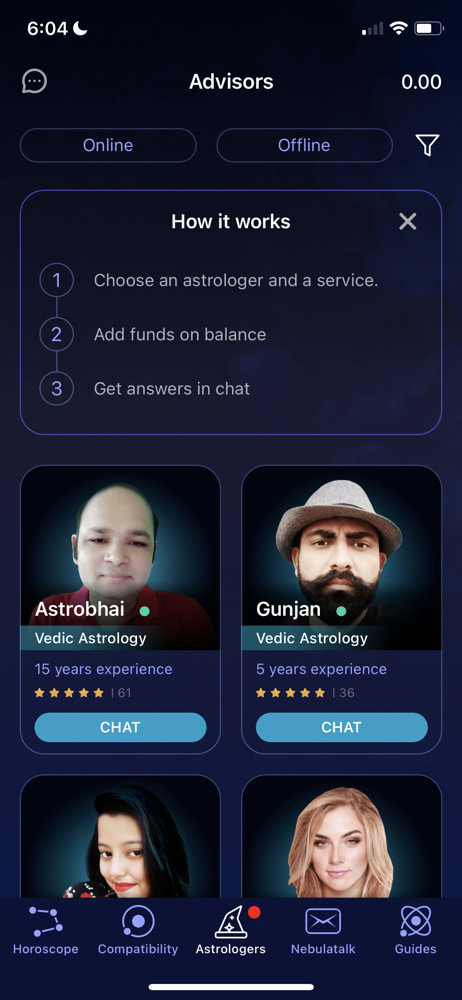 Nebula Advisors screenshot
