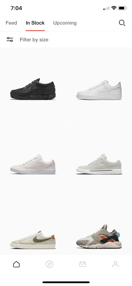 Nike SNKRS Products screenshot