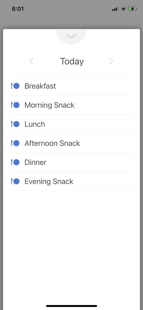 Noom Select meal screenshot