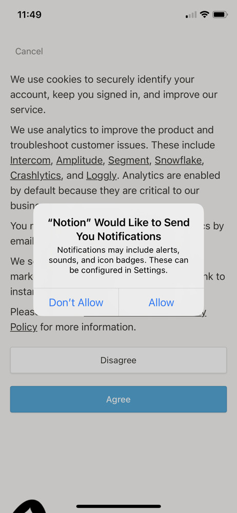 Notion Enable notifications screenshot