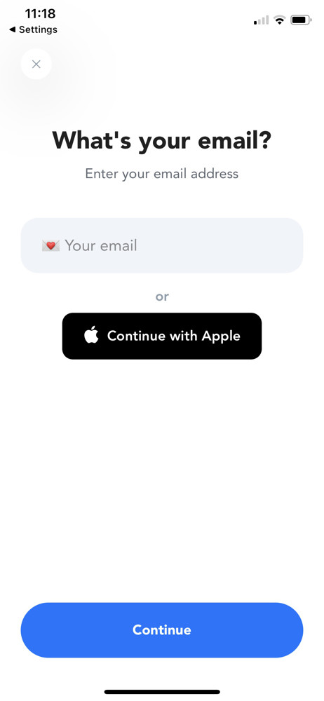 Opal Enter email screenshot
