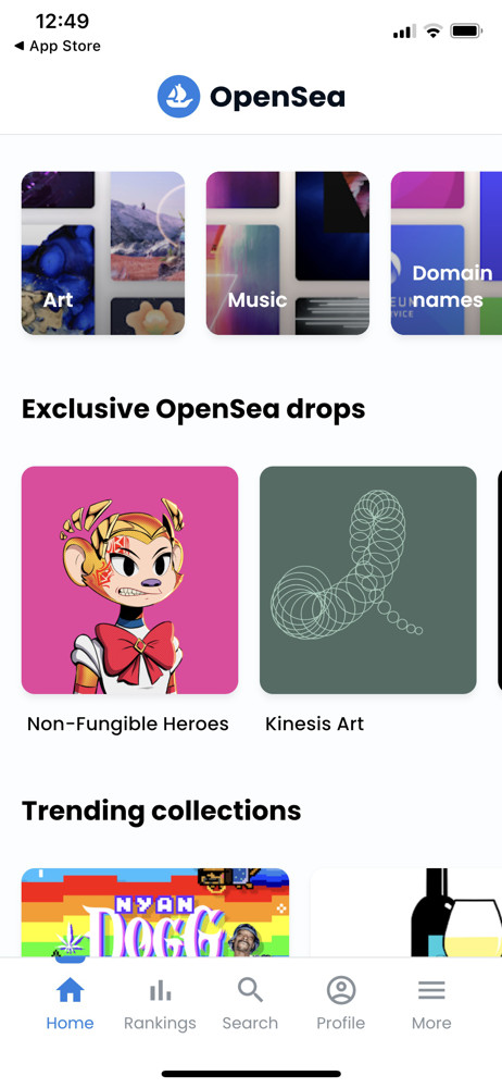 Screenshot of OpenSea - Product detail