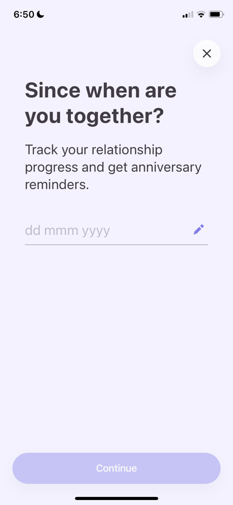 Paired Select date screenshot
