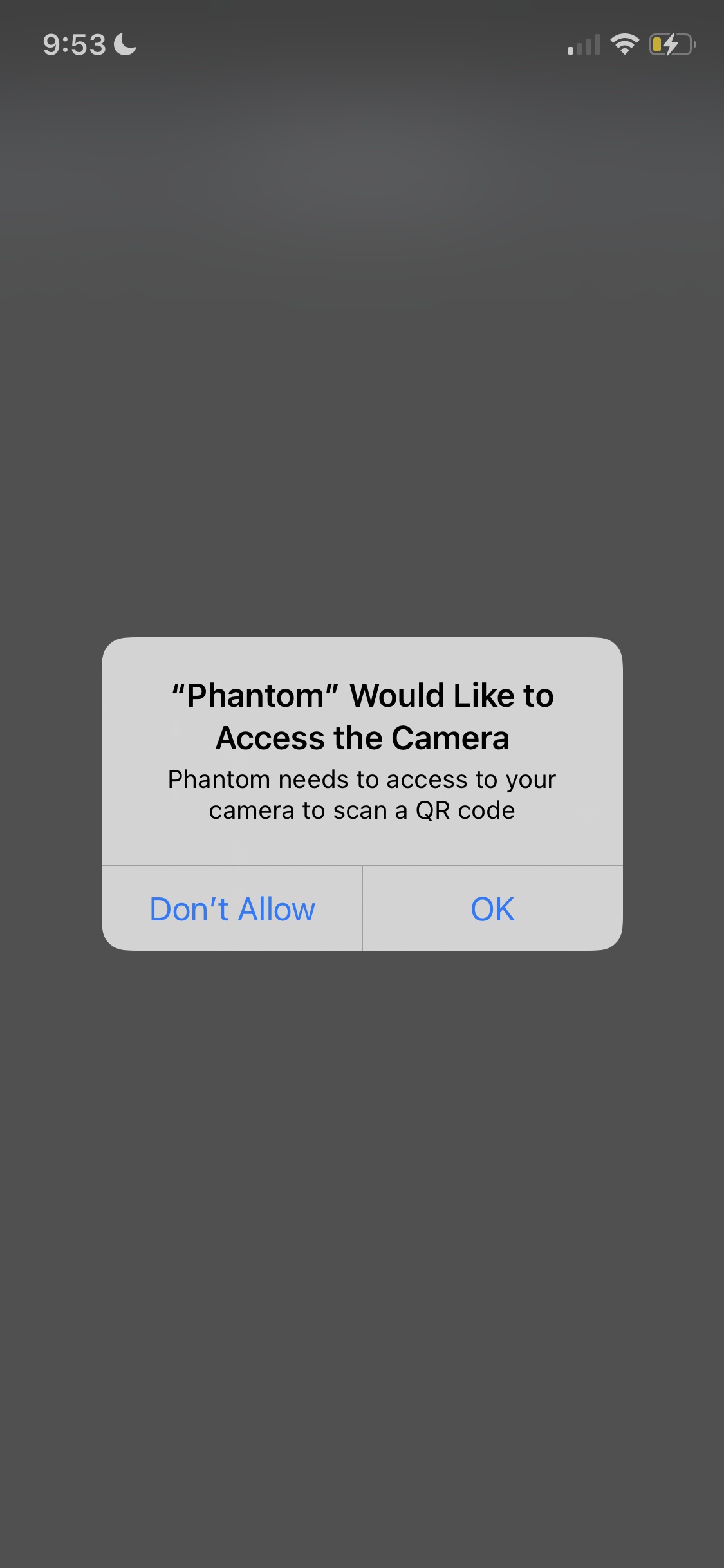 Screenshot of Phantom - Enable camera
