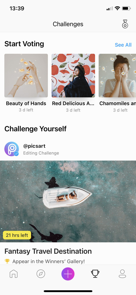 PicsArt Challenges screenshot