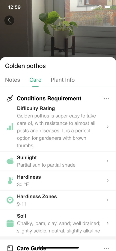 PictureThis Plant details screenshot