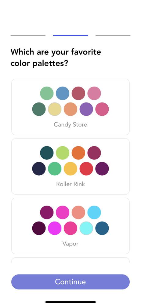 Pigment Select colors screenshot