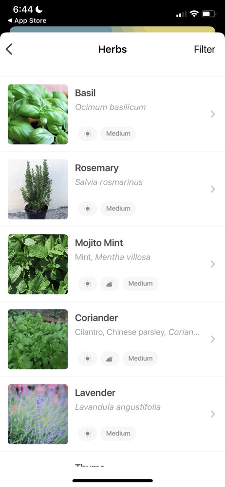 Planta Category screenshot