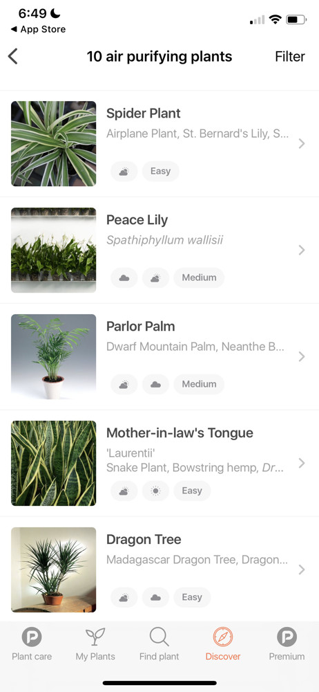 Planta Category screenshot