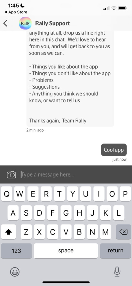 Rally Chat screenshot