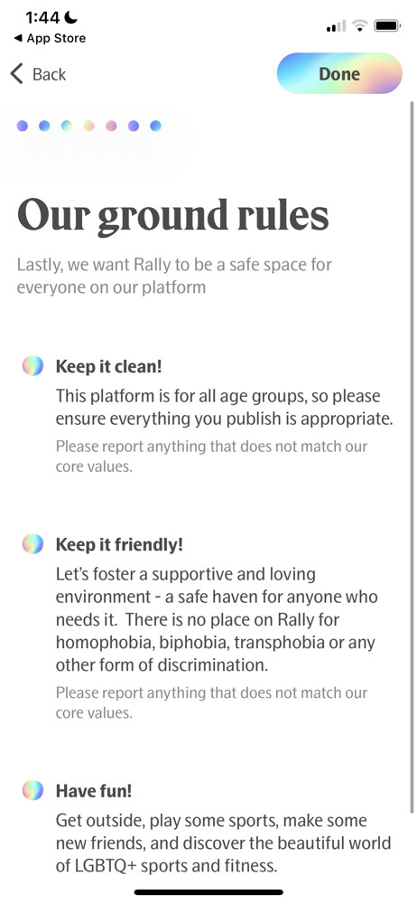 Rally Agree to terms screenshot