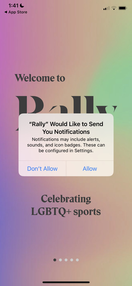 Rally Enable notifications screenshot
