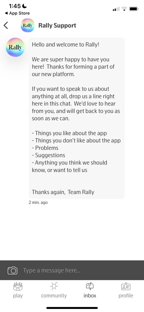 Rally Chat screenshot