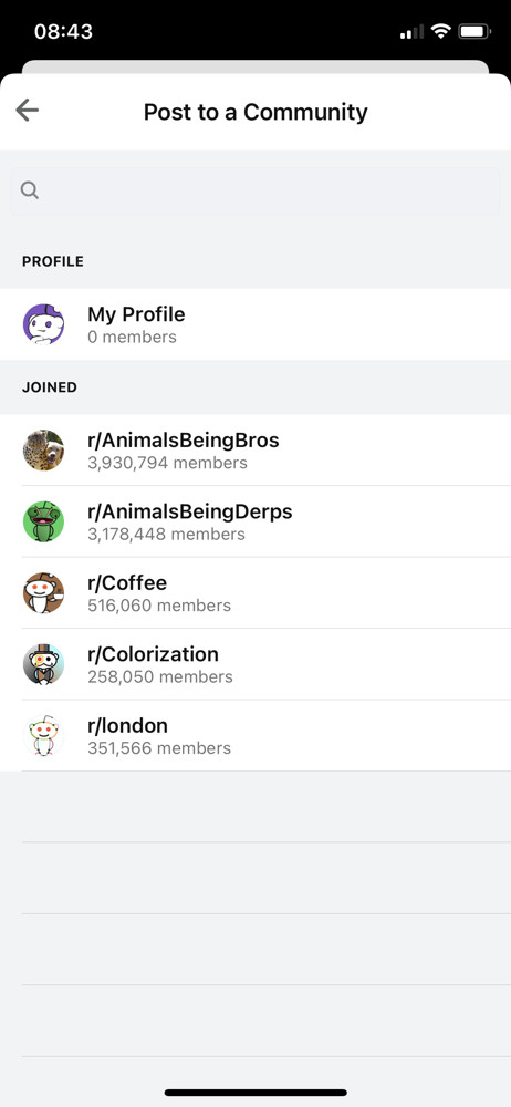 Reddit Select community screenshot