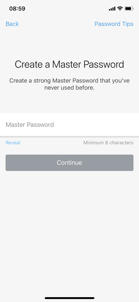 Remembear Set password screenshot