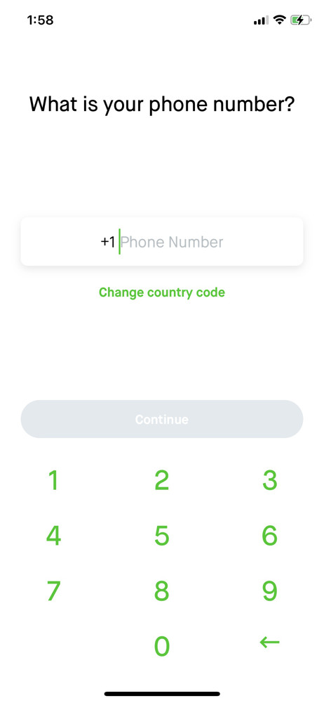 Robinhood Set phone number screenshot