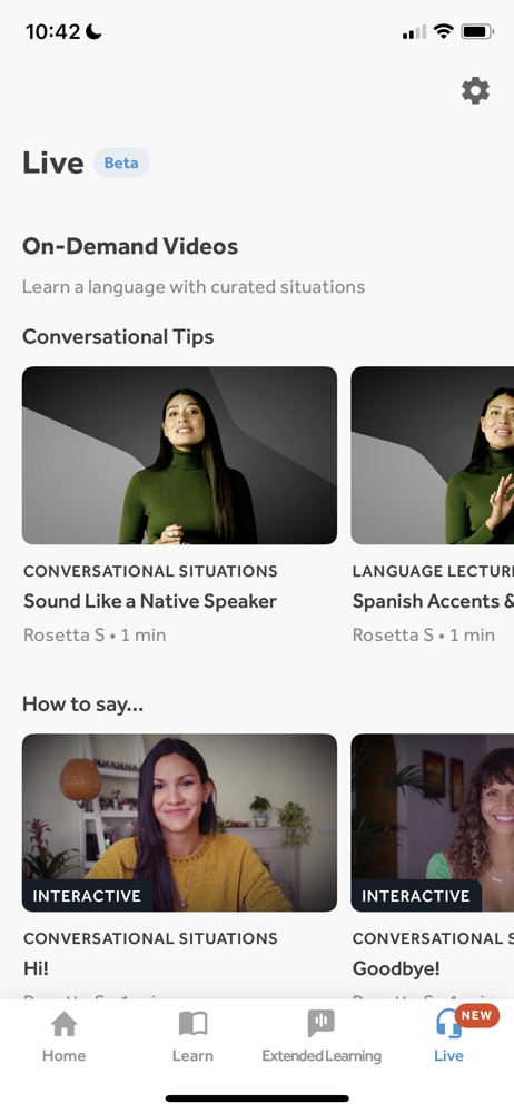 Rosetta Stone Live classes screenshot