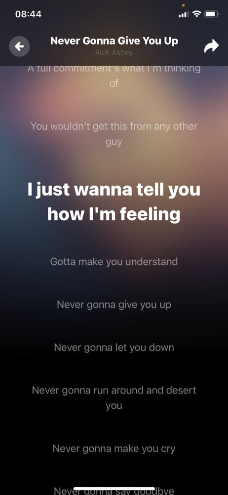 Shazam Lyrics screenshot