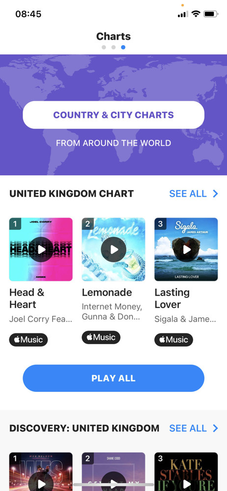 Shazam Charts screenshot