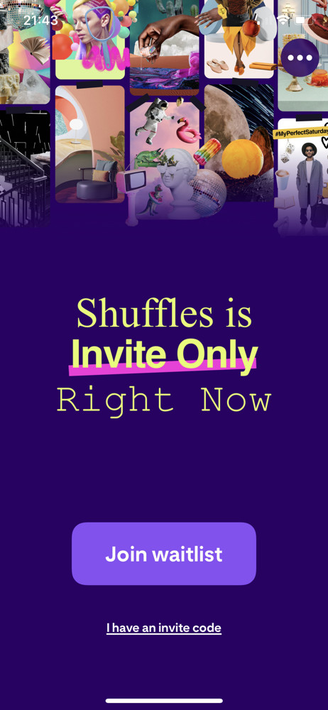 Shuffles Join waitlist screenshot