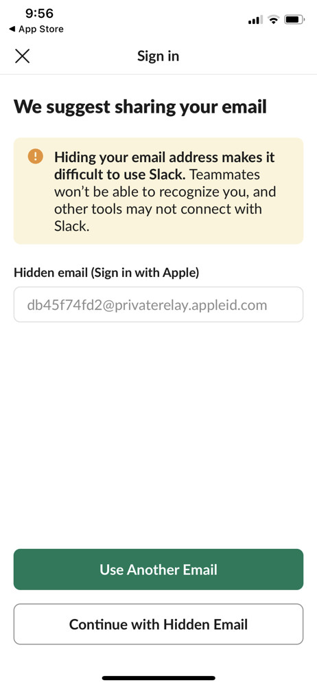 Slack Confirm email screenshot