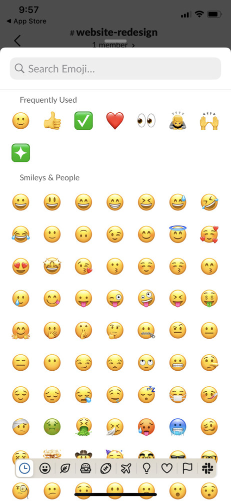 Slack Emoji picker screenshot