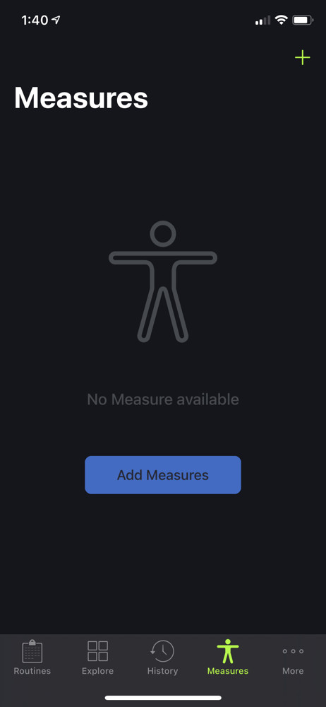 SmartGym Measurements screenshot