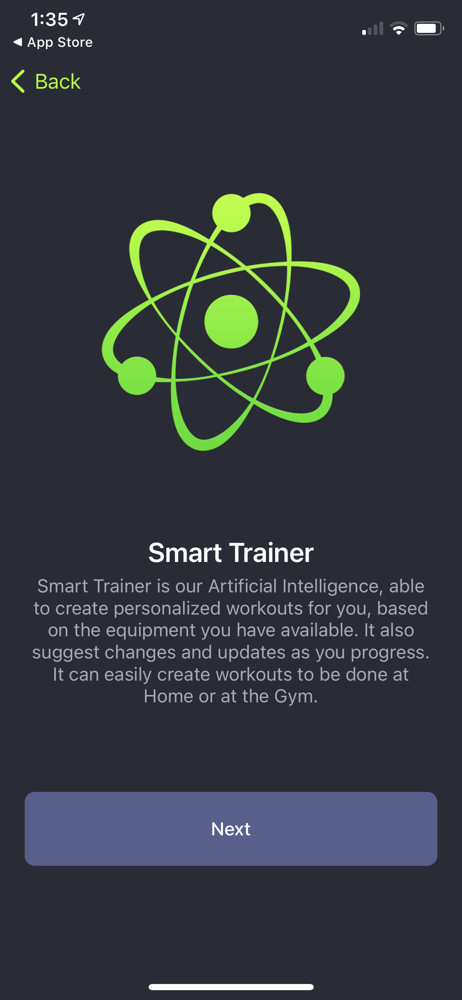 SmartGym Welcome slides screenshot