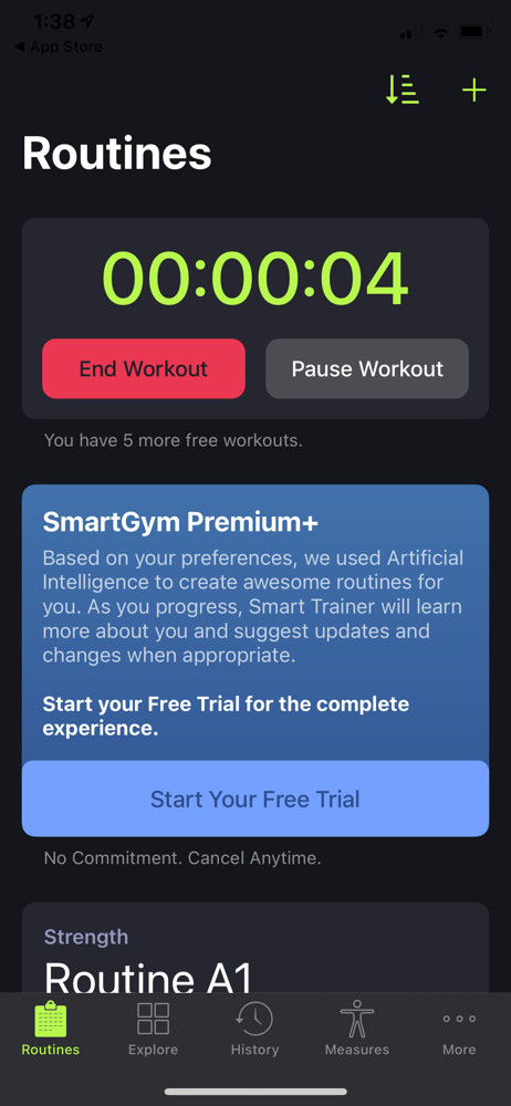 SmartGym Routines screenshot
