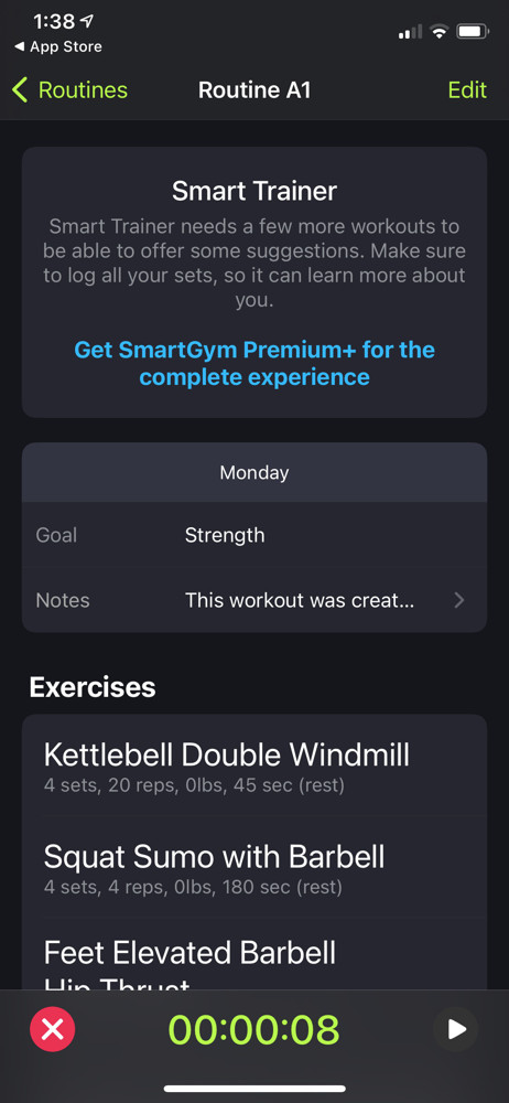 SmartGym Routine screenshot