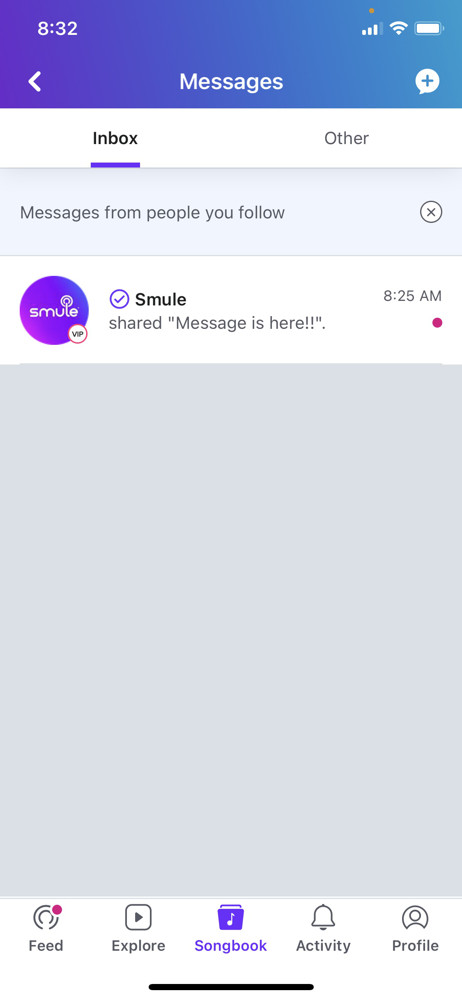 Smule Messages screenshot