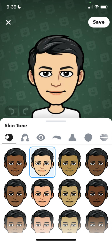 Snapchat Create avatar screenshot