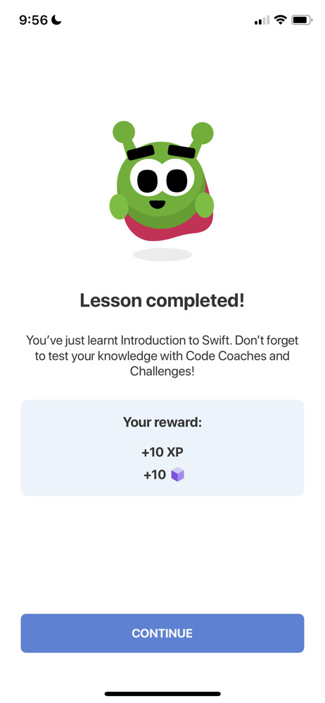 Sololearn Lesson completed screenshot