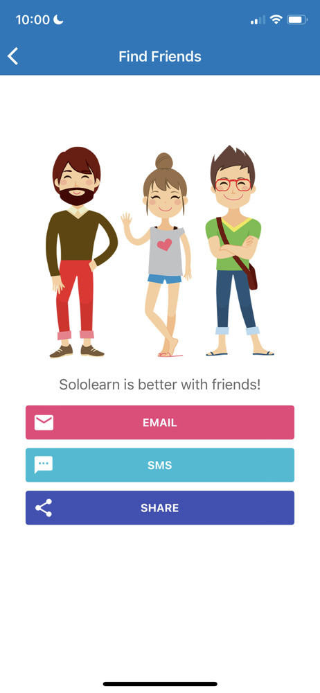Sololearn Find friends screenshot
