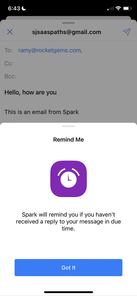 Spark Guide popover screenshot