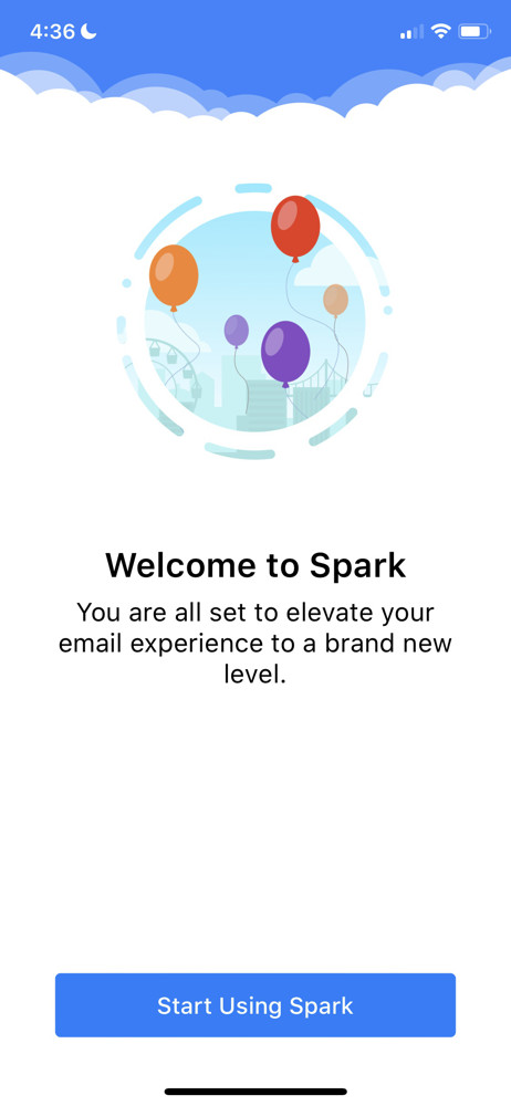 Spark Welcome screenshot