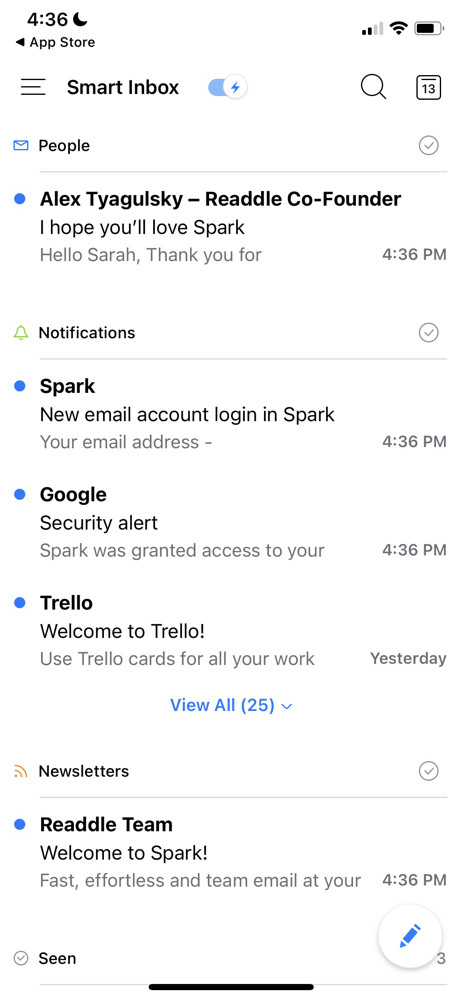 Spark Inbox screenshot