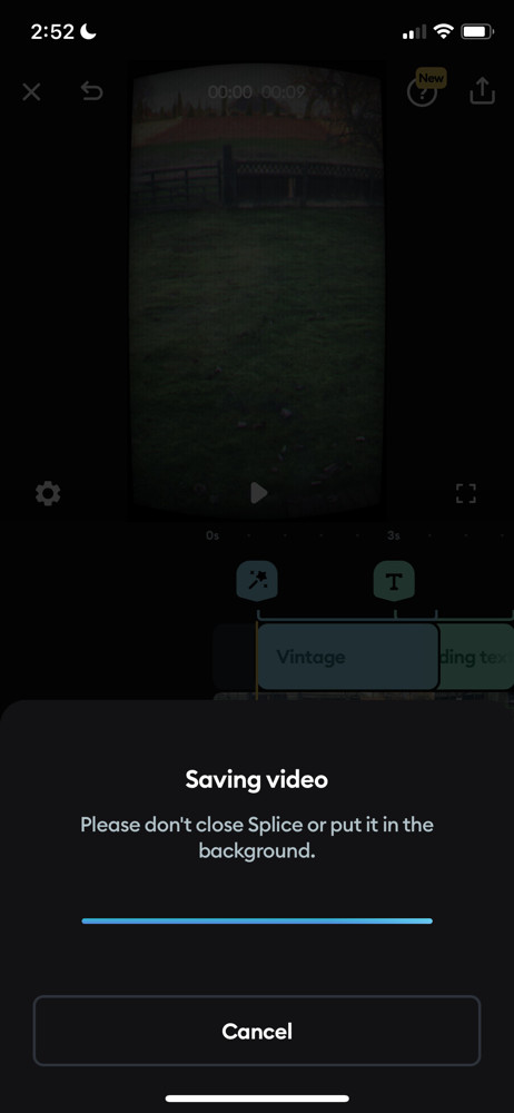 Splice Saving screenshot