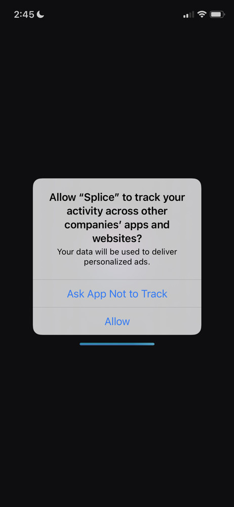 Splice Enable tracking screenshot